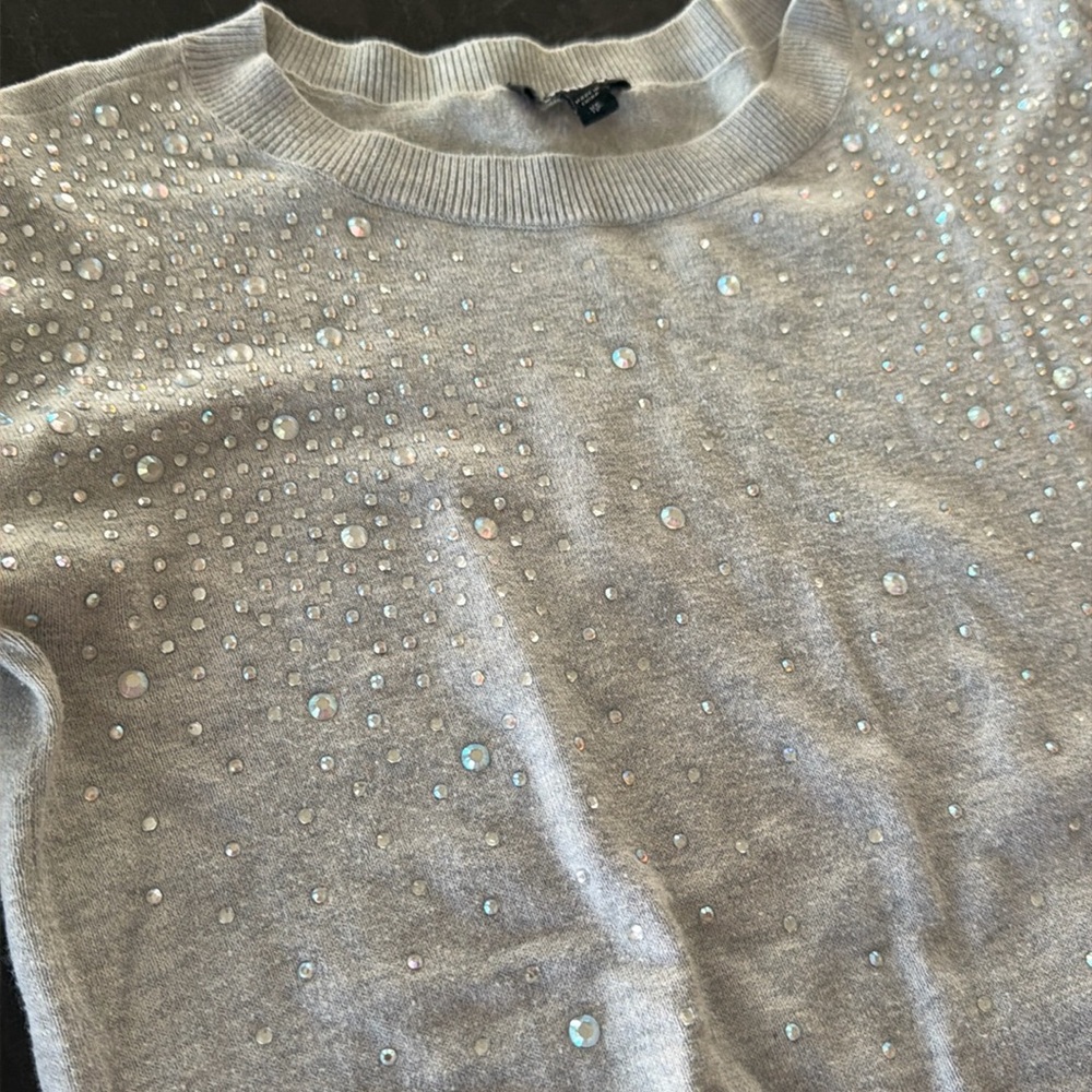 Rhinestone embellished sweater